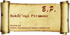 Bokányi Piramusz névjegykártya